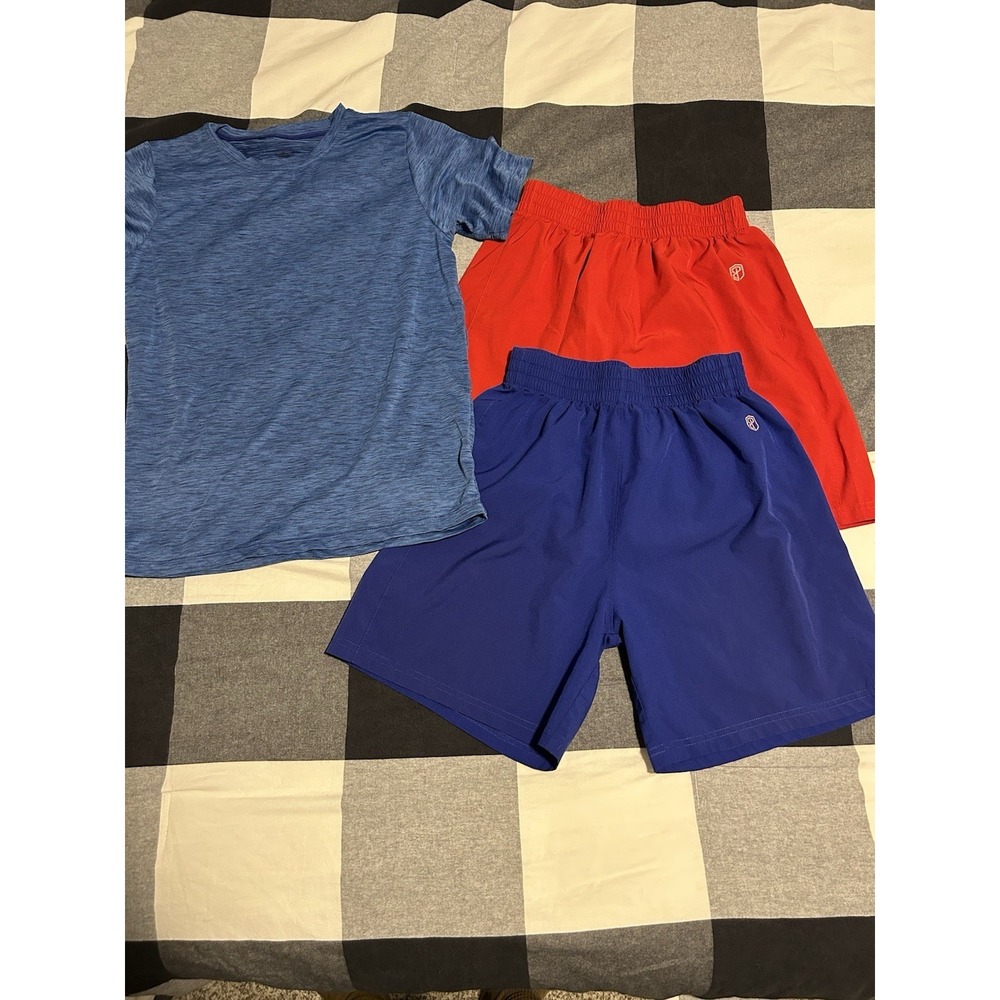 Born Primitive Kids Shorts and T Shirt Bundle Size Medium Red And Blue